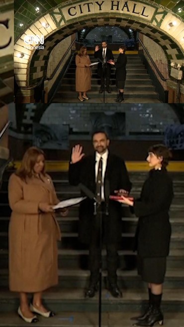 Momen Mamdani Disumpah Jadi Wali Kota New York Pakai Al-Quran