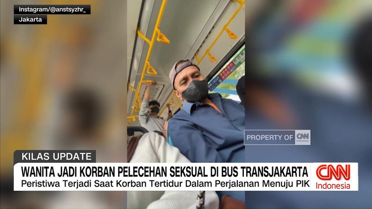VIDEO: Wanita Jadi Korban Pelecehan Seksual di Bus Transjakarta