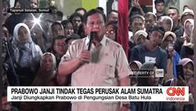 VIDEO: Prabowo Janji Tindak Tegas Perusak Alam Sumatra