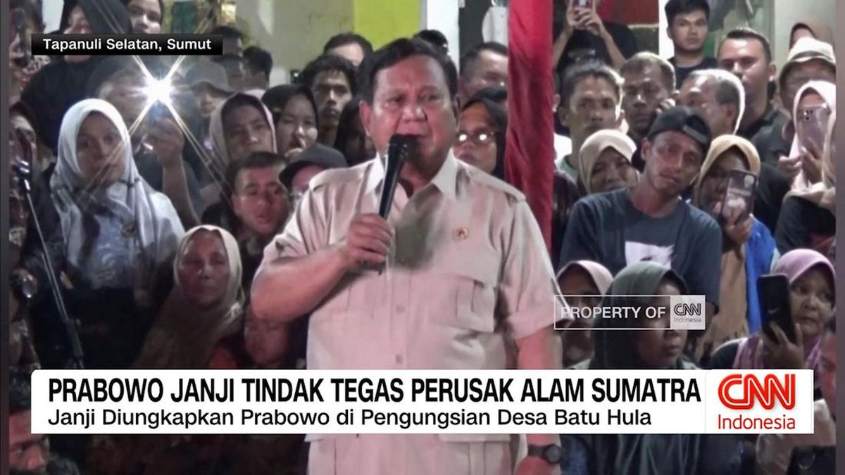 VIDEO: Prabowo Janji Tindak Tegas Perusak Alam Sumatra