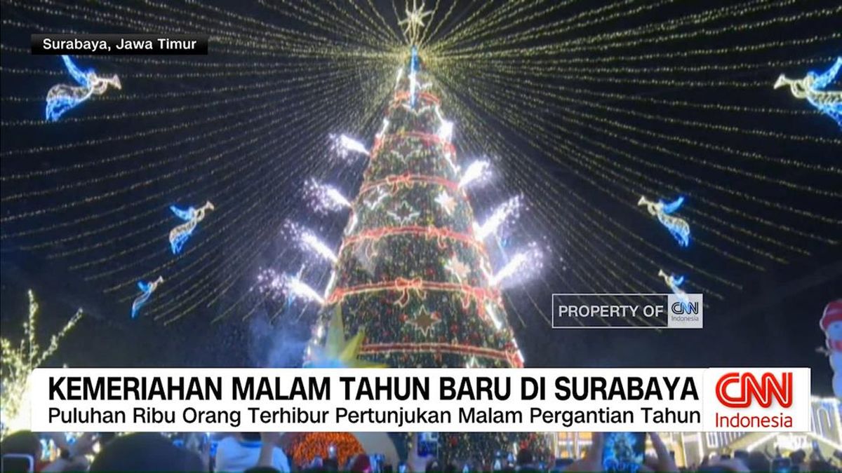 VIDEO: Kemeriahan Malam Tahun Baru di Surabaya