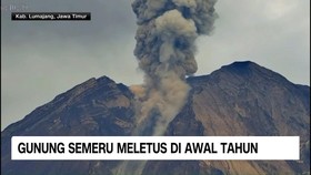 VIDEO: Gunung Semeru Meletus di Awal Tahun