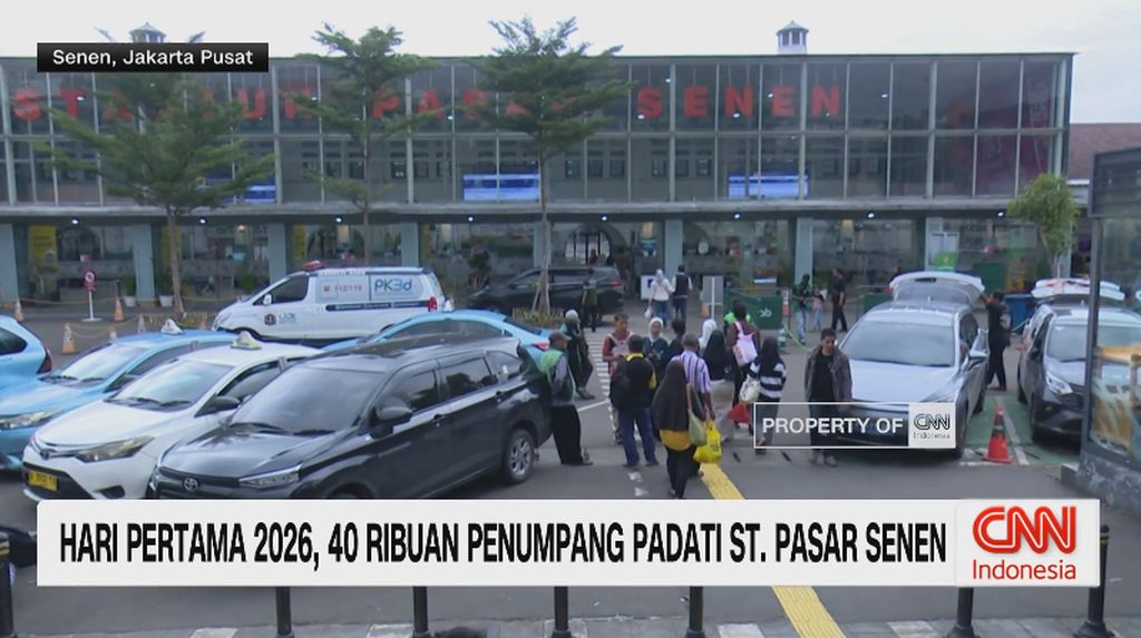 VIDEO: Hari Pertama 2026, 40 Ribuan Penumpang Padati St. Pasar Senen