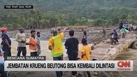 VIDEO: Jembatan Krueng Beutong Bisa Kembali Dilintasi