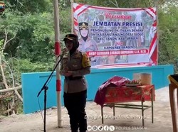 Kapolres Sragen Resmikan Jembatan Merah Putih Presisi, Dua Desa Kini Terhubung