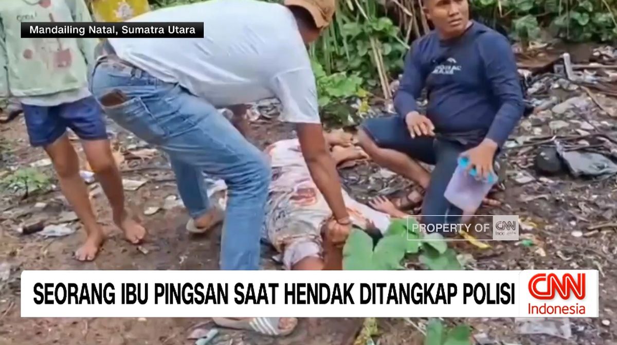 VIDEO: Seorang Ibu Pingsan Saat Hendak Ditangkap Polisi