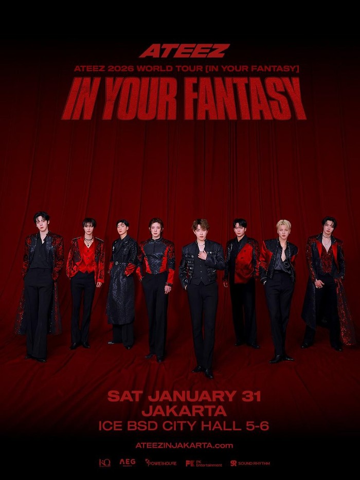 Poster konser ATEEZ di Jakarta/ Foto: instagram.com/pkentertainment.id