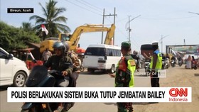 VIDEO: Polisi Berlakukan Sistem Buka Tutup Jembatan Bailey