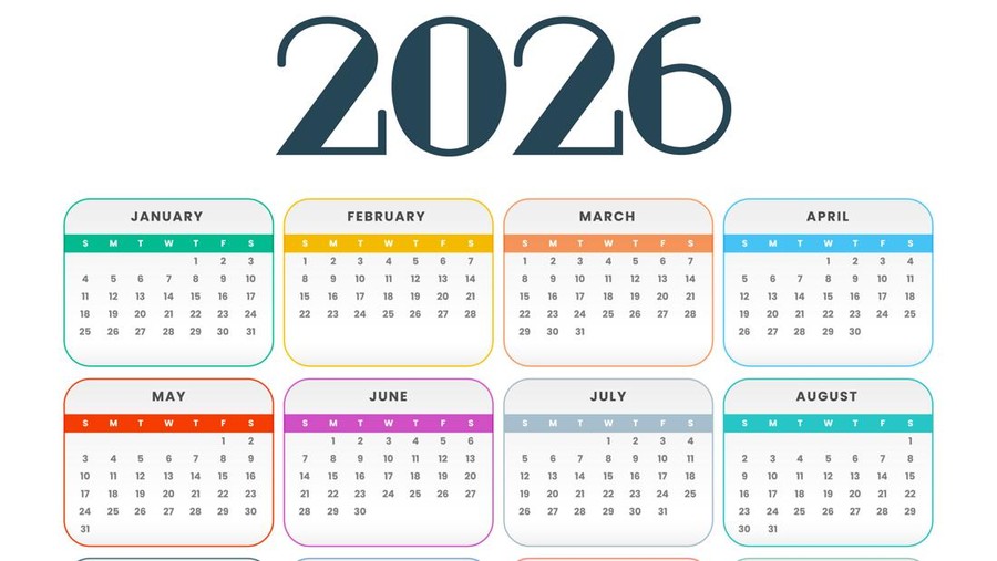 Ilustrasi kalender 2026