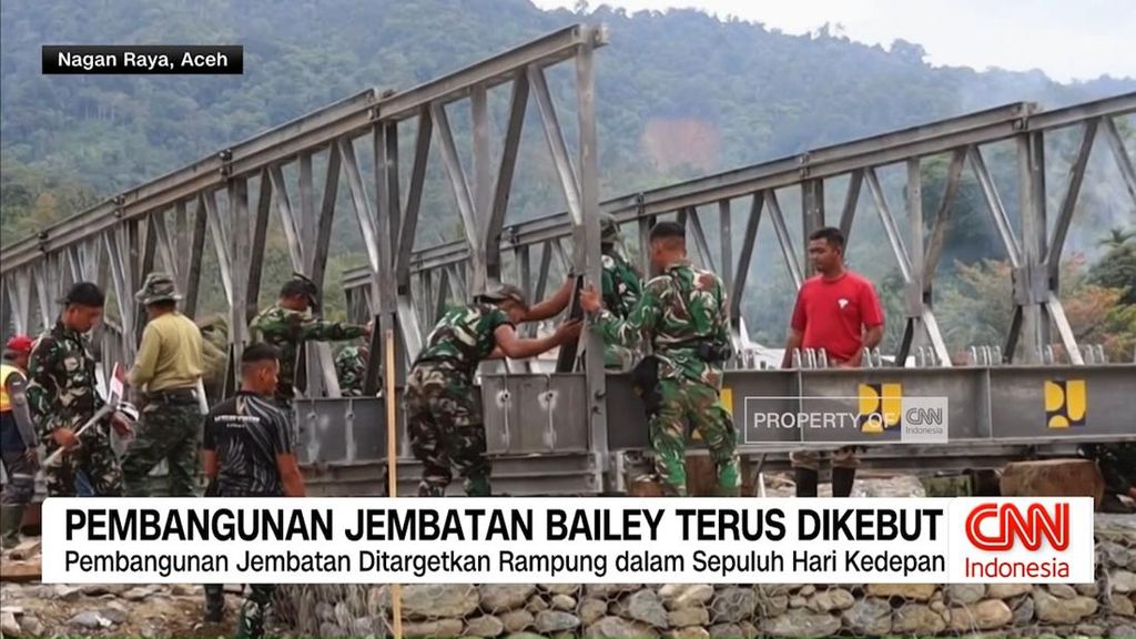 VIDEO: Pembangunan Jembatan Bailey Terus Dikebut