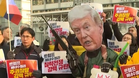 Unjuk Rasa di Seoul Kecam Penangkapan Maduro oleh AS