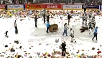 81 Ribu Boneka Beterbangan di Tengah Pertandingan Hoki di AS