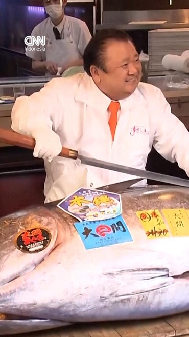 Tuna Sirip Biru Rp54 Miliar Laku Dibeli Restoran Sushi di Jepang