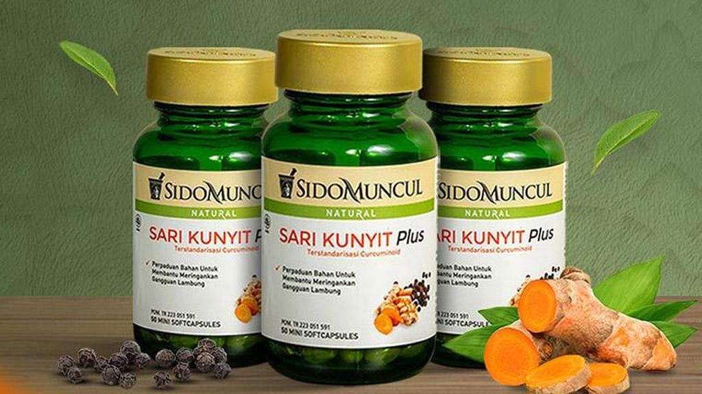Sido Muncul Natural Sari Kunyit Plus, Pencernaan Sehat Imunitas Kuat