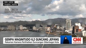 VIDEO: Gempa Magnitudo 6,2 Guncang Jepang Barat