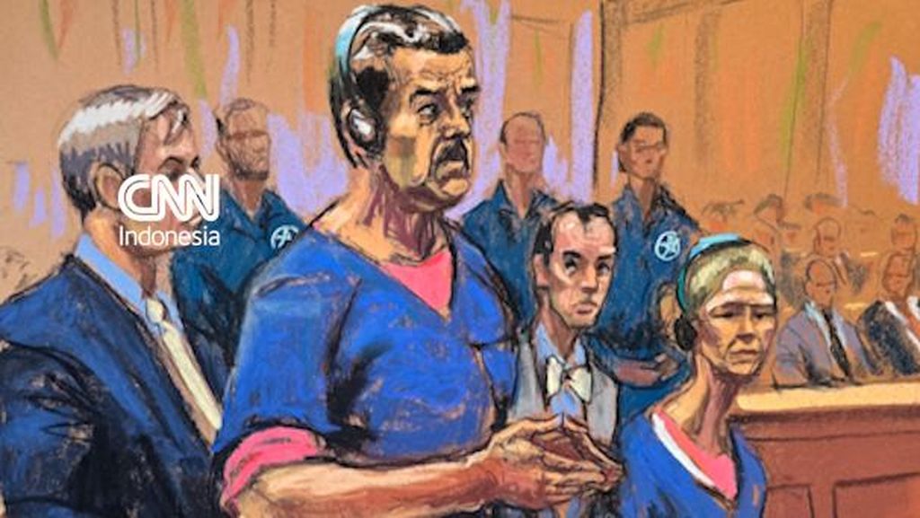 Penampakan Sketsa Nicolas Maduro Hadiri Sidang Pertama di AS