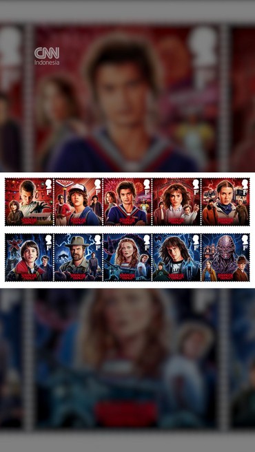 Warga Hawkins hingga Vecna Diabadikan dalam Prangko Royal Mail