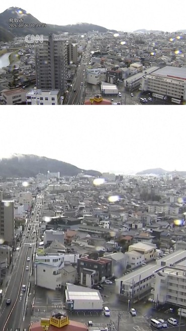 Detik-detik Gempa M 6,2 Guncang Pesisir Jepang Terekam CCTV