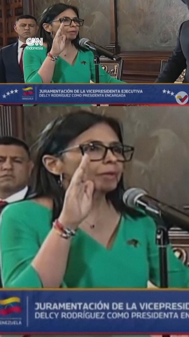 Momen Delcy Rodriguez Resmi Dilantik Jadi Presiden Sementara Venezuela