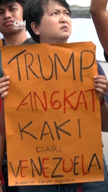 Mahasiswa dan Buruh Demo Kedubes AS, Kecam Penculikan Maduro