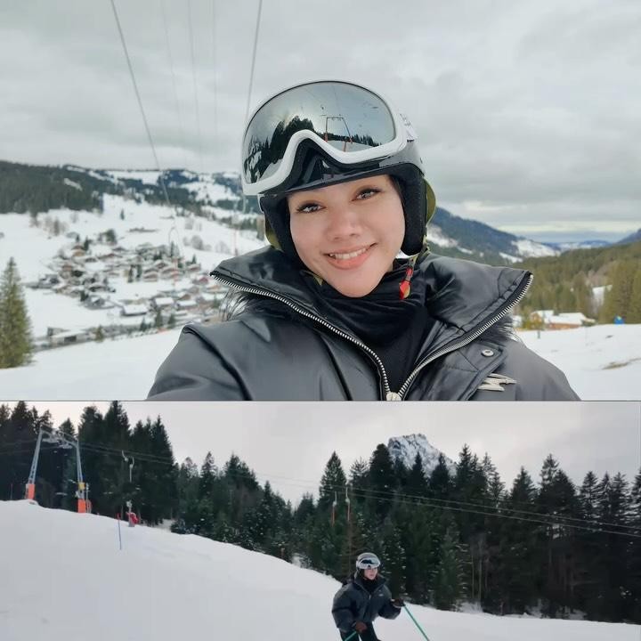 <p>Yura Yunita juga membagikan momen saat bermain ski di kawasan bersalju. Pelantun lagu <em>Tutur Batin</em> ini tampak lincah meluncur di atas salju bak atlet profesional, Bunda. &ldquo;Ski lagi lagi dan lagi kyaaaaaa!&rdquo; tulis Yura, dikutip dari laman Instagram <em>@yurayunita.&nbsp;</em>(Foto: Instagram @yurayunita)</p>