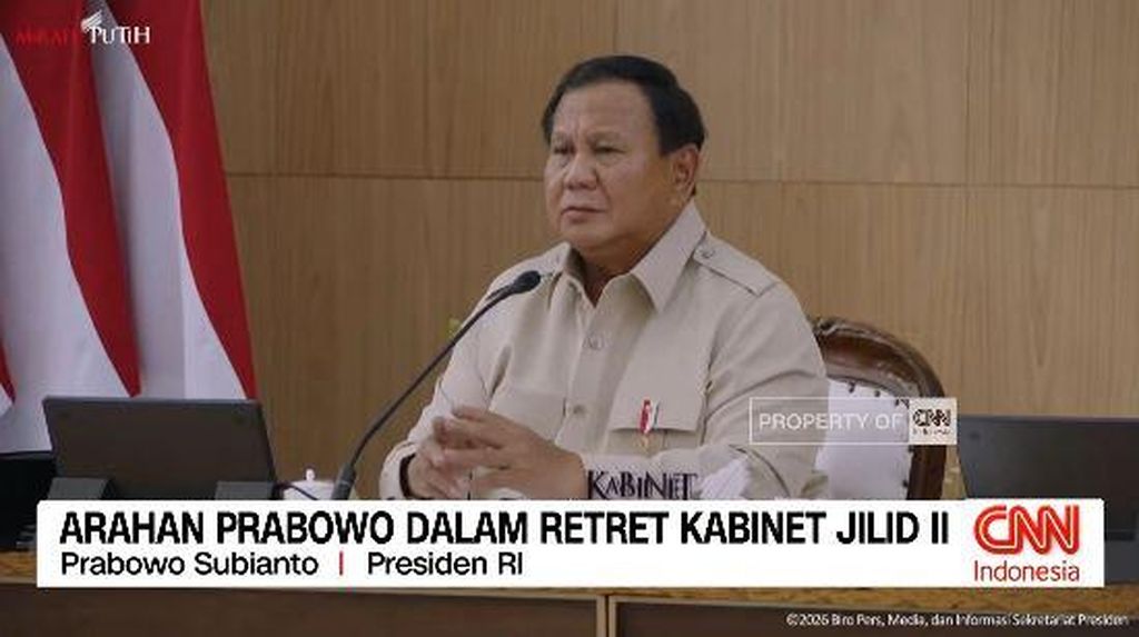 VIDEO: Arahan Prabowo Dalam Retret Kabinet Jilid II