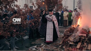 Momen Perayaan Natal Ortodoks di Serbia dan Montenegro