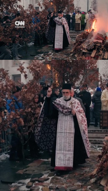 Momen Perayaan Natal Ortodoks di Serbia dan Montenegro
