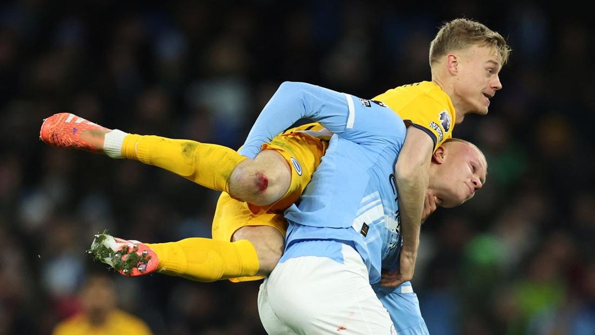 FOTO: Gol Haaland Tak Cukup, Man City Ditahan Imbang Brighton