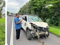 2 Mobil Tabrakan di Tol Jagorawi Arah Bogor hingga Ringsek
