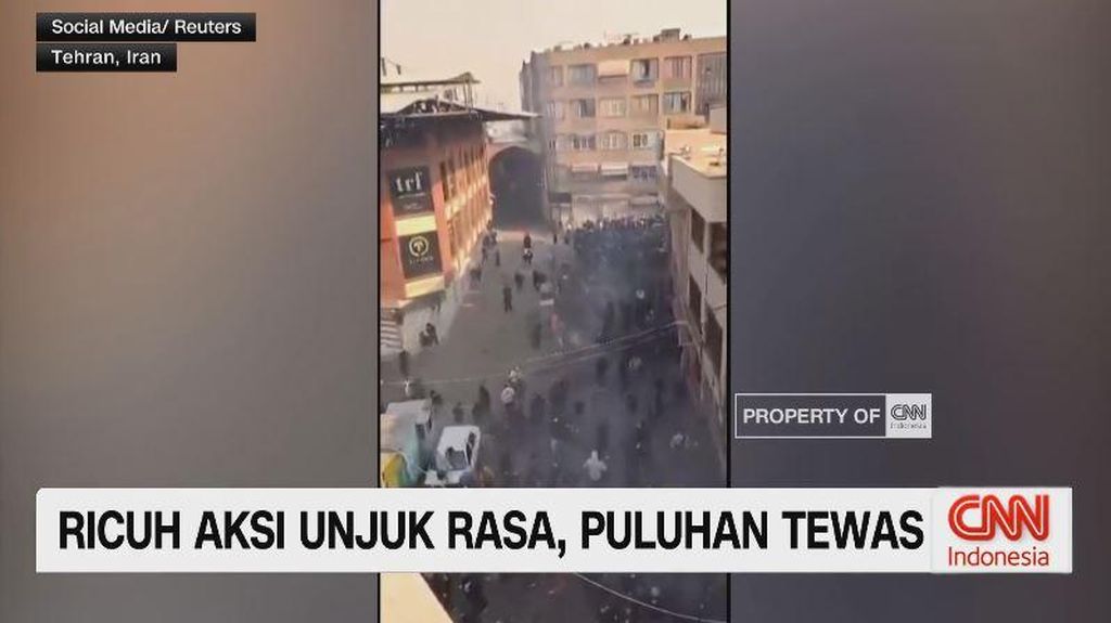 VIDEO: Protes Pedagang Iran Memanas, Puluhan Orang Tewas
