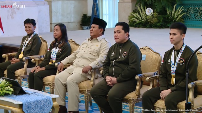 Presiden Prabowo Subianto isyaratkan kenaikan bonus atlet peraih medali Asian Games 2026 akan lebih tinggi dibanding sebelumnya.