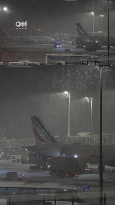 Ratusan Penerbangan di Eropa Dibekukan Imbas Badai Salju