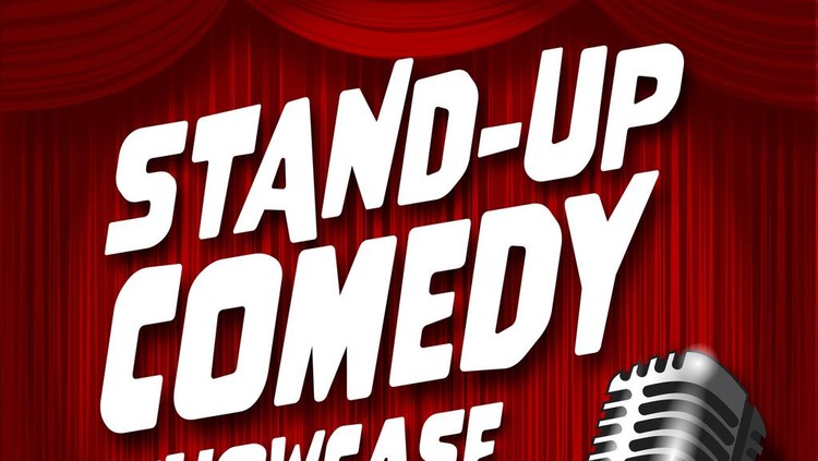 Vector illustration of a Stand Up Comedy Night advertisement design concept with retro microphone for restaurants and bars nightlife&period; Use for Restaurant or Pub Bar social media advertising&period; Fonts outlined&period; Fully editable vector eps and high resolution jpg in download&period; Royalty free design&period;