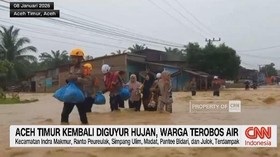 VIDEO: Aceh Timur Kembali Diguyur Hujan, Warga Terobos Air