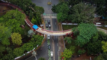 FOTO: Proyek Pembangunan Taman Bendera Pusaka Jakarta
