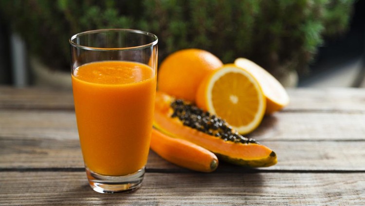 Ilustrasi jus pepaya