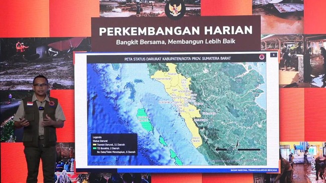 BNPB imbau masyarakat Sumatra waspada terhadap potensi bencana susulan akibat hujan intensitas tinggi. Siapkan evakuasi mandiri jika diperlukan.
