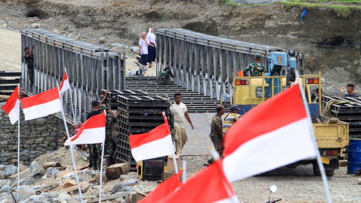 2 Jembatan Bailey Penghubung ke Kabupaten Aceh Tengah Rampung