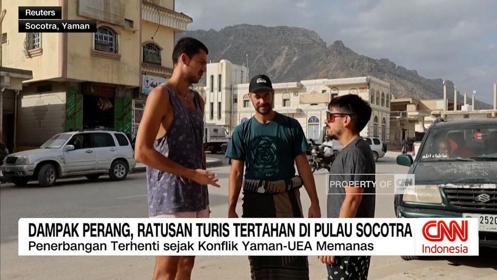 VIDEO: Dampak Perang, Ratusan Turis Tertahan di Pulau Socotra