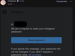 Waspada Email Reset Password Instagram, Mode Penipuan Baru