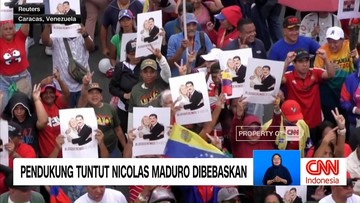 VIDEO: Pendukung Presiden Venezuela Tuntut Pembebasan Nicolas Maduro