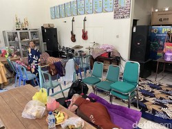 Pati Banjir, Puluhan Warga Doropayung Mengungsi ke Balai Desa