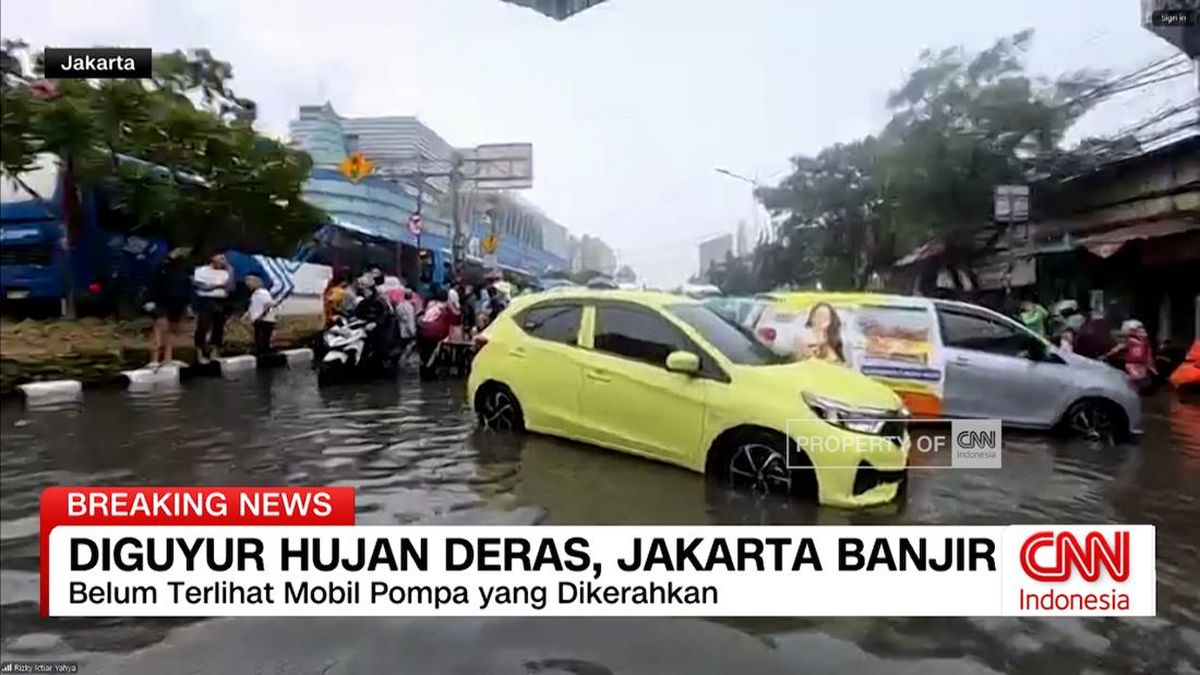VIDEO: Situasi Terkini Banjir Jakarta Usai Diguyur Hujan Deras