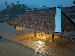 Banjir Terjang Sekotong, Dapur hingga Sapi Terbawa Arus-1 Lansia Tewas