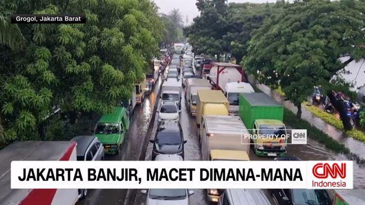 VIDEO: Jakarta Banjir, Kemacetan Di Mana-mana