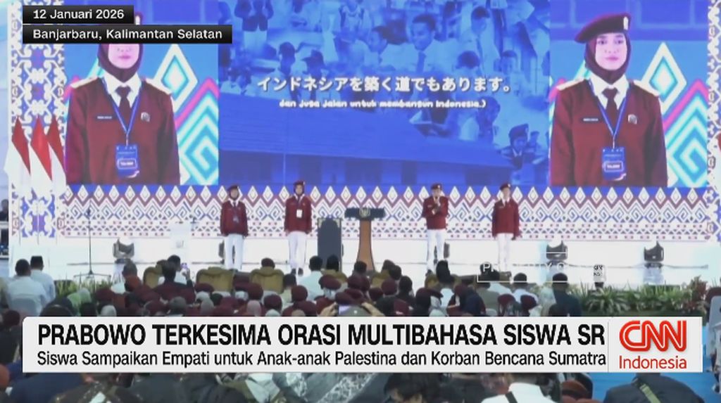 VIDEO: Prabowo Terkesima Orasi Multibahasa Siswa Sekolah Rakyat