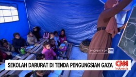 VIDEO: Sekolah Darurat Berdiri di Tenda Pengungsian Gaza