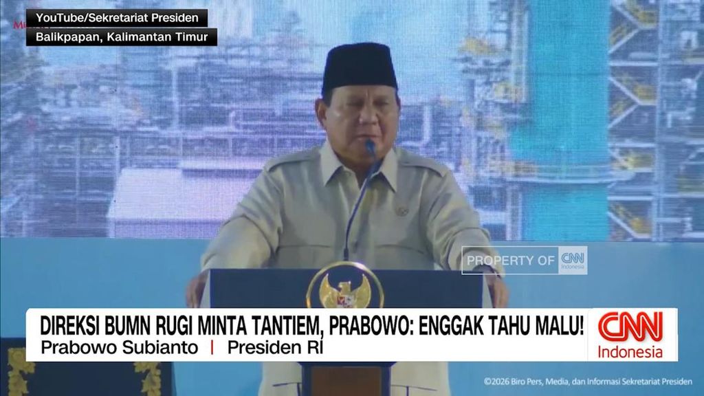 VIDEO: Direksi BUMN Rugi Minta Tantiem, Prabowo: Enggak Tahu Malu!
