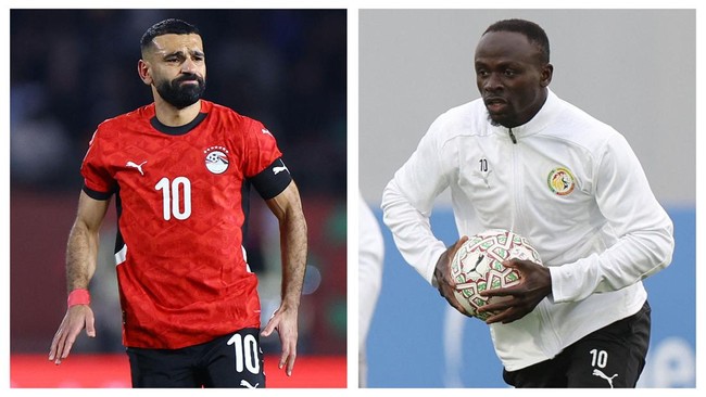 Mohamed Salah dan Sadio Mane akan berhadapan sebagai lawan pada laga semifinal Piala Afrika 2025 antara Mesir vs Senegal, Kamis (16/1) dini hari WIB.